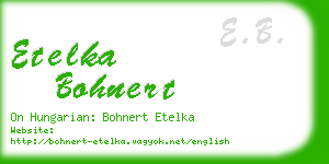 etelka bohnert business card